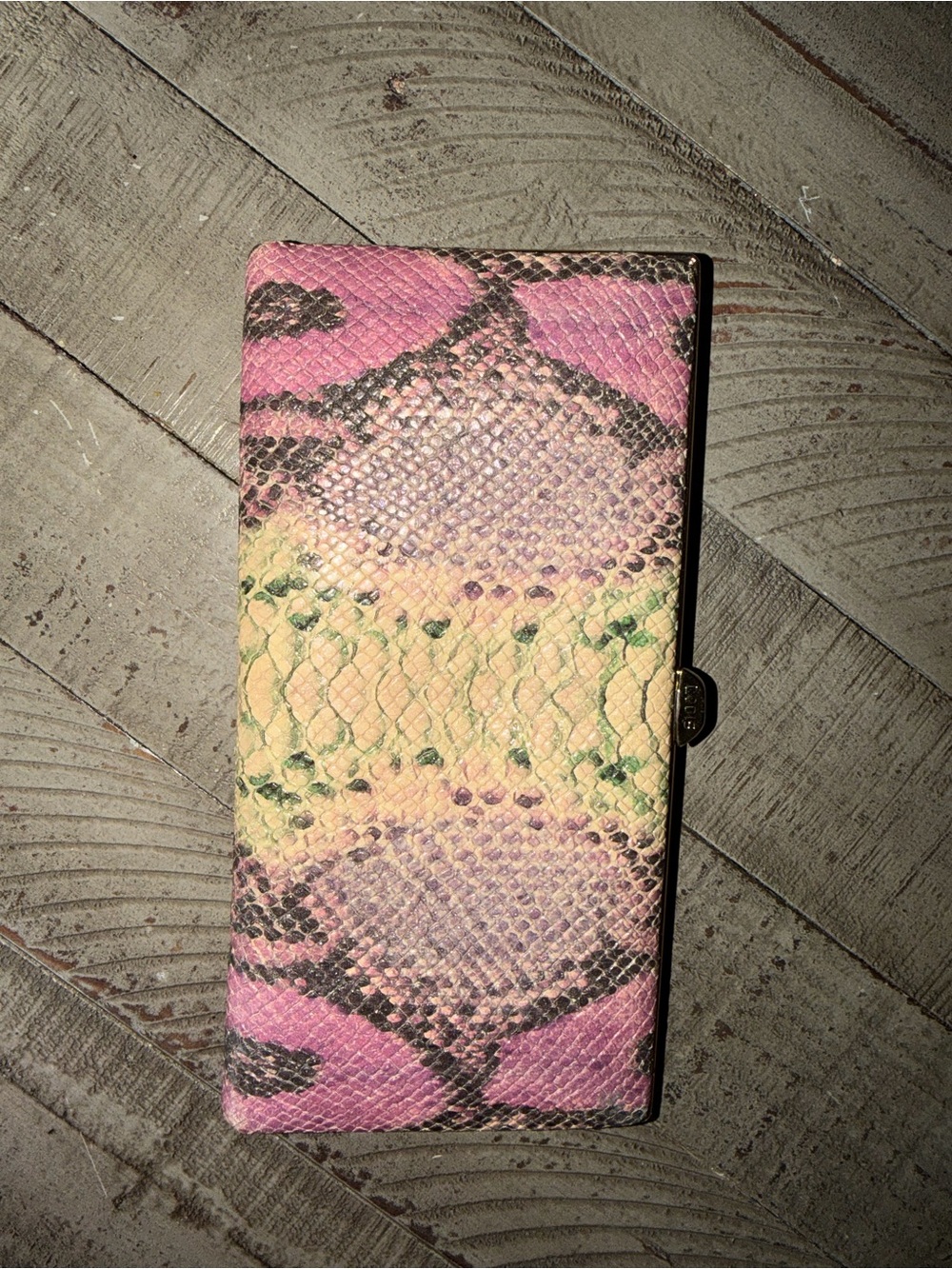 Vintage Lodis Ombré Python-Embossed Framed
Clutch Wallet